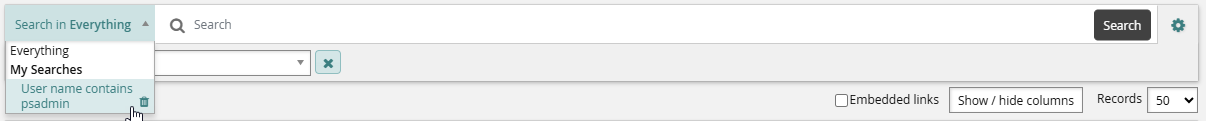 my search
