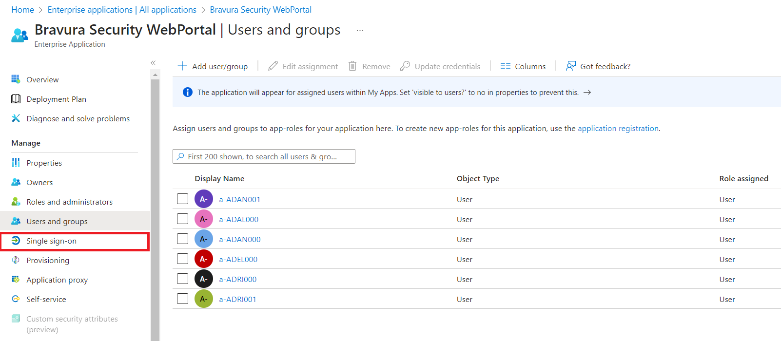 azure-single-signon