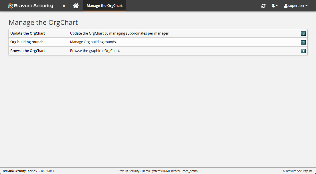manage the orgchart