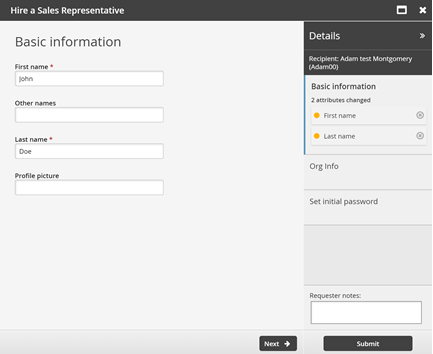 new user basic information